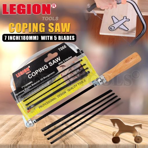 1pack Coping Saw With 5 Blades 7 Inch (180mm)