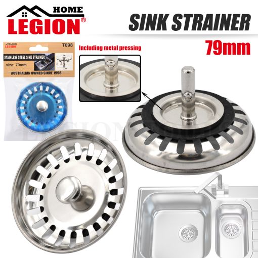 1pc Sink Strainer 79mm Stainless Steel