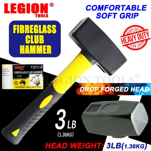 Club Hammer Fibreglass Handle 1360g
