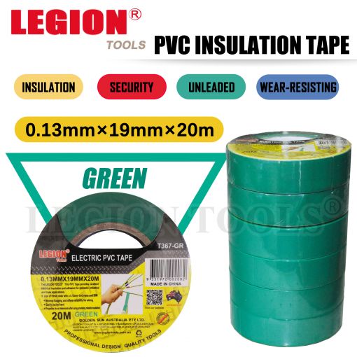 1pc PVC Insulation Tape Green 20m
