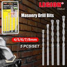 1pack Drill Bits Masonry 4/5/6/7/8mm 5pcs/set