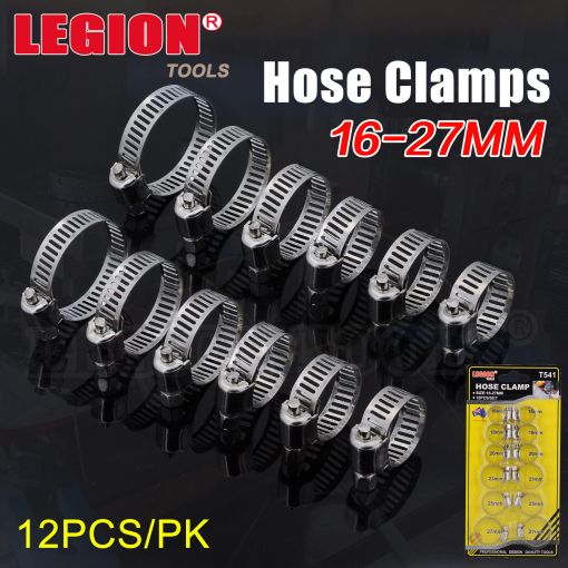 Hose Clamp 16-27mm 12pcs/set