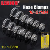 Hose Clamp 16-27mm 12pcs/set