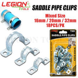 Saddle Pipe Clip 8x16, 6x20, 4x32mm 18pcs/pk W/Screws