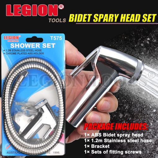 Bidet Shower Hose 1.2m Chrome (Trigger Sink Spray)