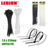 1pack Cable Ties 7.6x370mm 40pcs/pk
