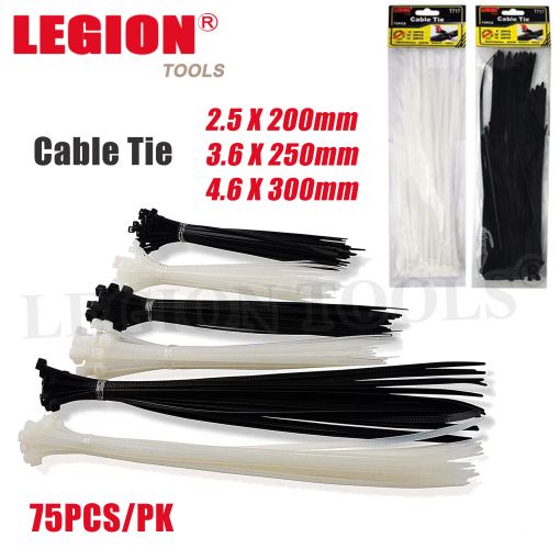 1pack Cable Ties 200/250/300mm 75pcs/pk