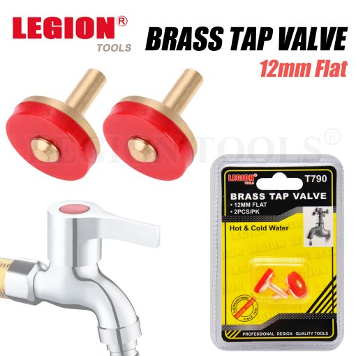 1pack Tap Valve Brass Flat 12mm 2pcs/pk