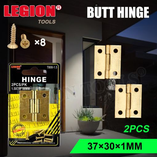 1pack Butt Hinge 37x30x1mm 2pcs