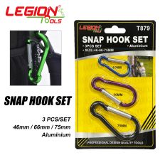 Carabiner Snap Hook Set 46/66/75mm 3pcs/pk