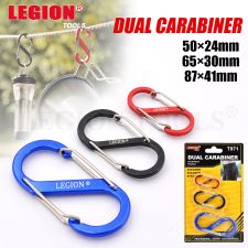 Stainless Carabiner Dual D/Gated 3pcs/pk