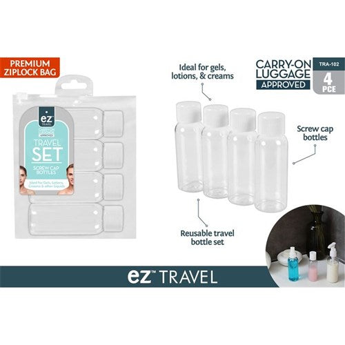 1pack Travel Bottles w/Cap 30ml 4pcs