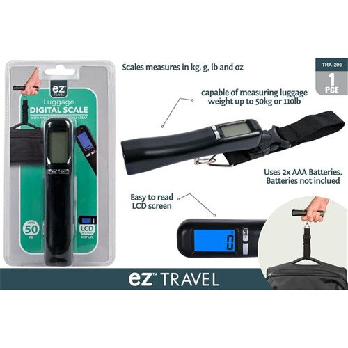 1Pce Travel Digital Luggage Scale 50kg