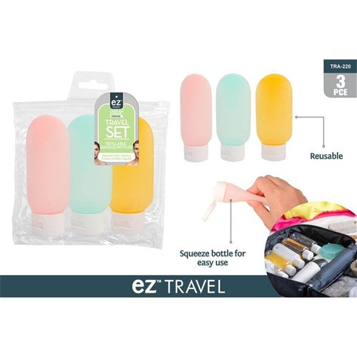 1pack Set of 3 Travel BottleWpouch