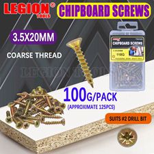 Screws Chipboard 3.5x20mm Net.W.100g/pk