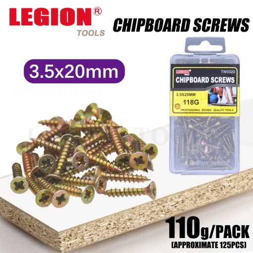 1pack Screws Chipboard 3.5x20mm Net.W.100g/pk