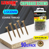 1pack Screws Chipboard 3.5x30mm Net.W 90g/pk