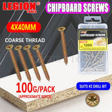 1pack Screws Chipboard 4x40mm Net.W. 100g/pk