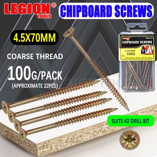 Screws Chipboard 4.5x70mm 100g/pk