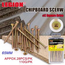 Screws Chipboard Square Drive 65mm 110g/pk