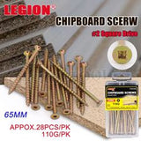 Screws Chipboard Square Drive 65mm 110g/pk