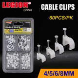 1pack Cable Clips Mixed 4/5/6/8mm 60pcs/pk