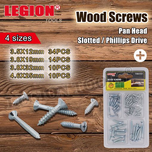 1pack Screws Wood 68pcs/pk