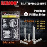 Screws Self Tapping 68pcs/pk