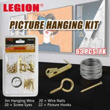 Picture Hanging Kit 63pcs/pk