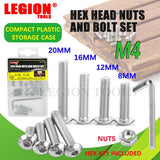 1pack Hex Head Nuts and Bolts Set With Hex Key M4