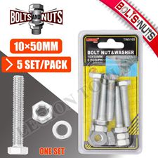 Bolts/Nuts & Washers 10x50mm 5set/pk