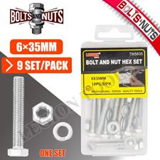 Bolts/Nuts & Washers 6x35mm 9set/pk