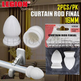1pack Curtain Rod Finial 16mm 2pcs/pk