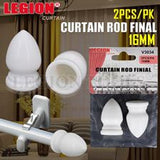 Curtain Rod Finial 16mm 2pcs/pk