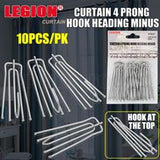 1pack 4-Prong Pleated Curtain Tape Hook 80mm 10pcs/pk