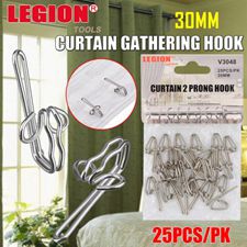 Curtain 2 Prong Hook 30mm 25pcs/pk