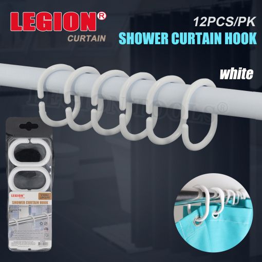 Shower Curtain Hook White