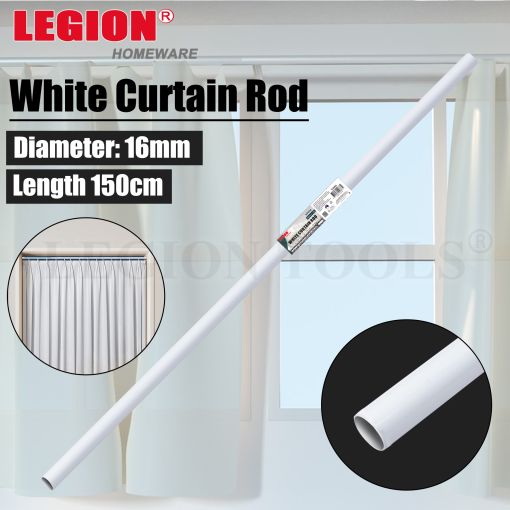 White Curtain Rod 16mm, 150cm