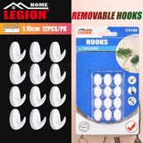1pack Self Adhesive Hooks Mini 12pcs 1.15cm (Holding Weight 200g)