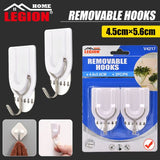 1pack Removable Hooks White 2pcs 5.6x4.6cm (Holding Weight 1kg)