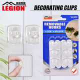 1pack Decorating Clips Clear 6pcs 2.1x2.7cm (Holding Weight 200g)