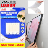 1pack Picture Hanging Strips 4pcs 5.5x1.5cm Holding Weight 1.5kg