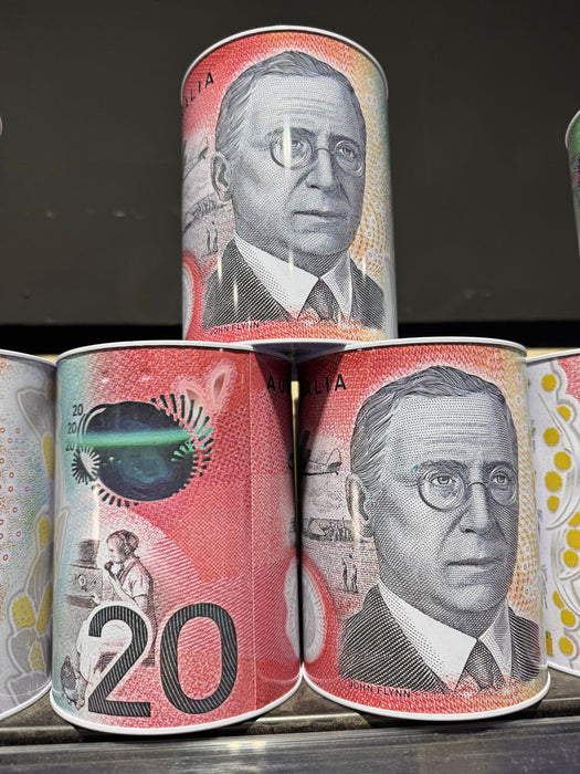 $20 MEDIUM Dollar Note Money Tin Australian Box Jar Piggy Bank Coin