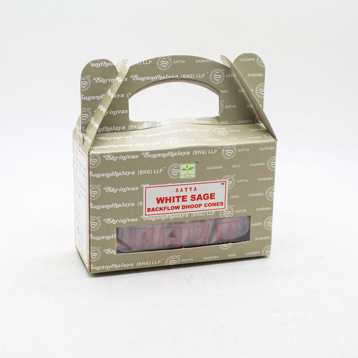 1pc Satya Backflow Dhoop Cones - WhiteSage