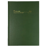 Collins Casebound Financial Year Diary 2026-2027 A5 Week To A View Green