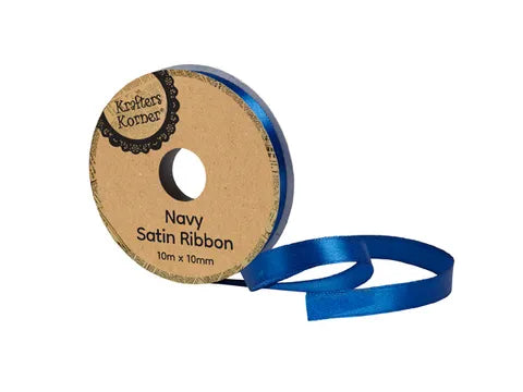 1pc SATIN NAVY RIBBON 10MMX10M