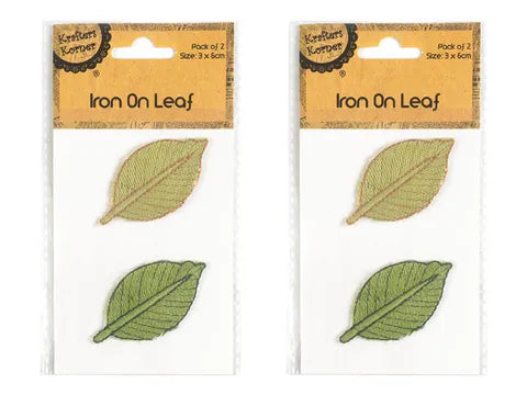 1pack IRON-ON PATCH LEAF/2