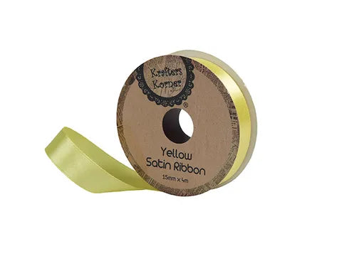 1pc SATIN YELLOW RIBBON 15MMX4M