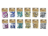 1pack GEMSTONE OVAL 20G EMBELLISH Assorted Designs and Colours