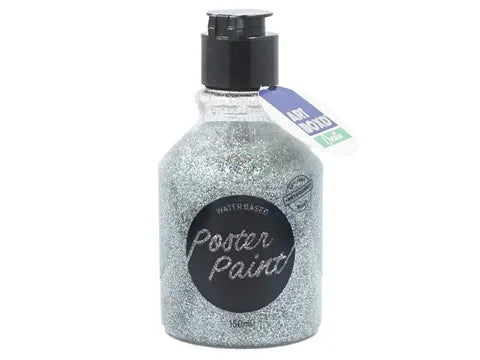 150ML WATER BASED UNICORN GLITTER PAINT - SILVER